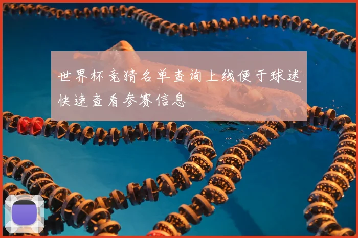 世界杯竞猜名单查询上线便于球迷快速查看参赛信息